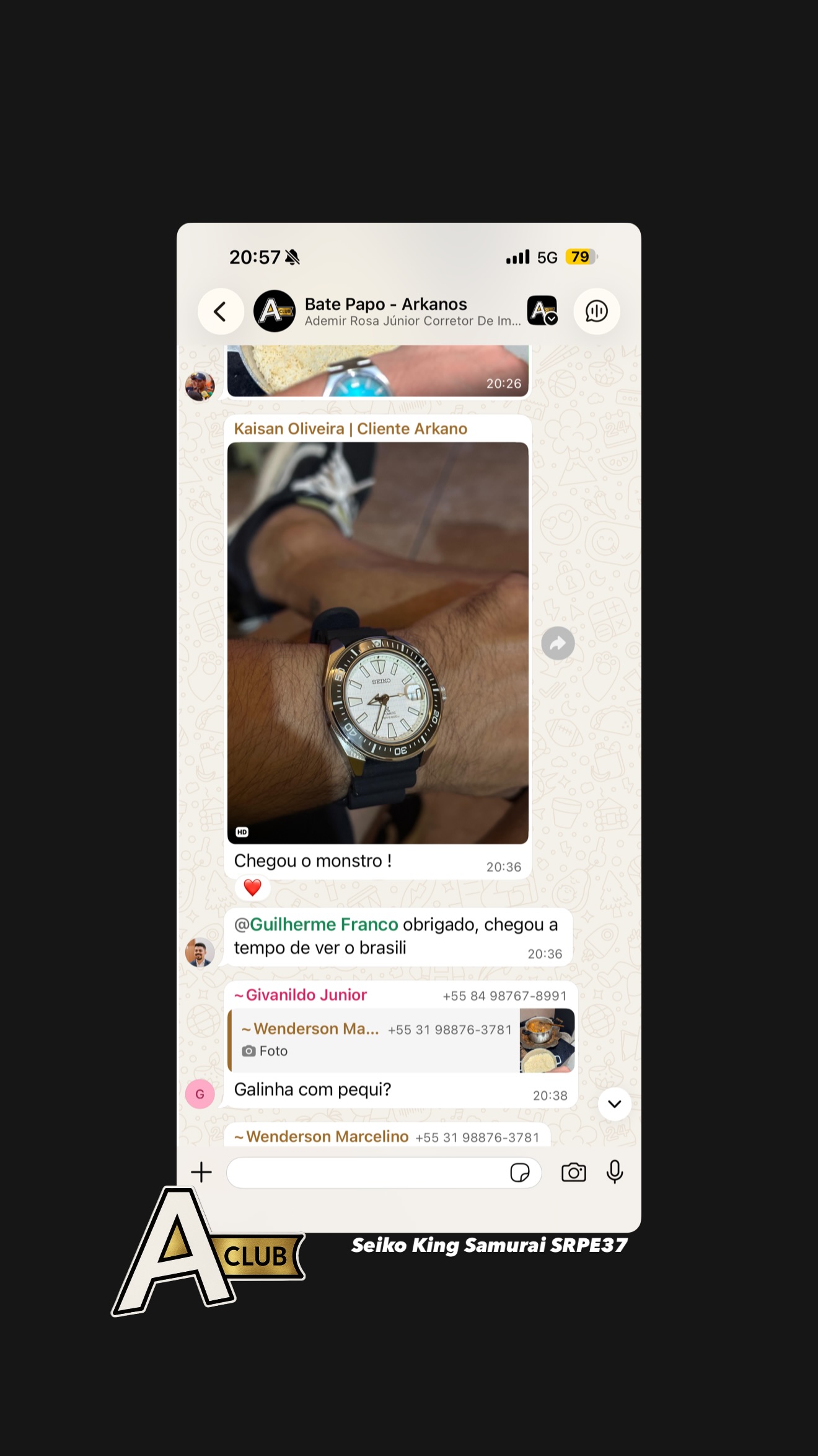 Depoimento de cliente do Arkano Club